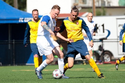 Action from Woodall Cup. The British Selects and the EPS Blues played to a 2-2 draw. PHOTO: TONY LEWIS/FC EDMONTON
