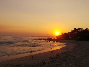 Sunset depan hotel