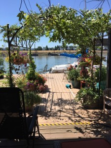 The floating home front porch
