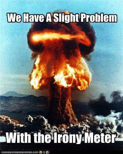 A photo of a mushroom cloud and the text 