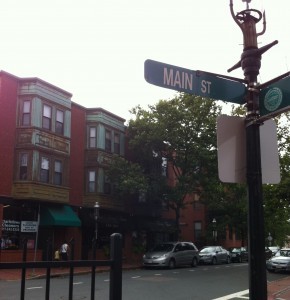 Main Street and Henley in Charlestown. (Photo: Sarah Sundin, July 2014)