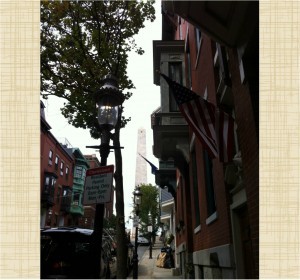 Looking up Monument Avenue to the Bunker Hill Monument. (Photo: Sarah Sundin, July 2014)
