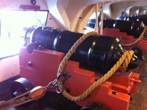 Guns on the USS Constitution (Photo: Sarah Sundin, July 2014)