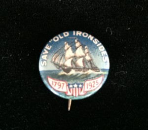 Button from the 1925 drive to raise funds to restore the USS Constitution (Photo: Sarah Sundin)