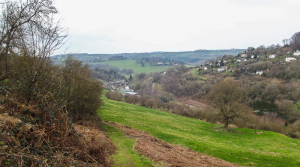 Looking down on Lower Lydbrook, the bottom half of my village run.
