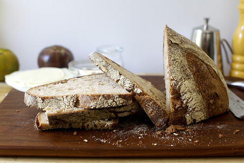 masterful bread slicing skills