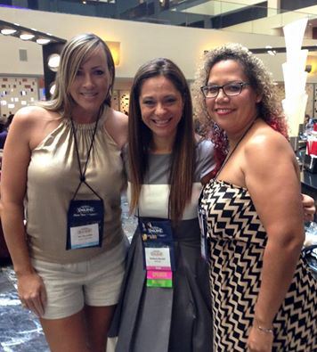 Heres Kimberly Kincaid at RWA in the middle of what she calls a 'hot lady sandwich'. 