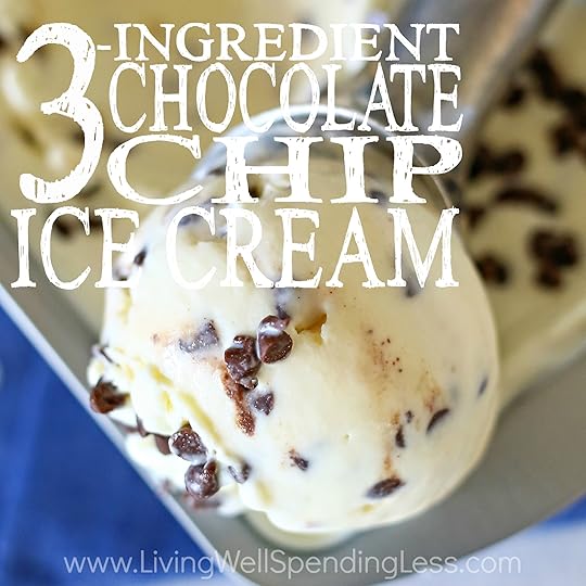 3 Ingredient Chocolate Chip Ice Cream Square