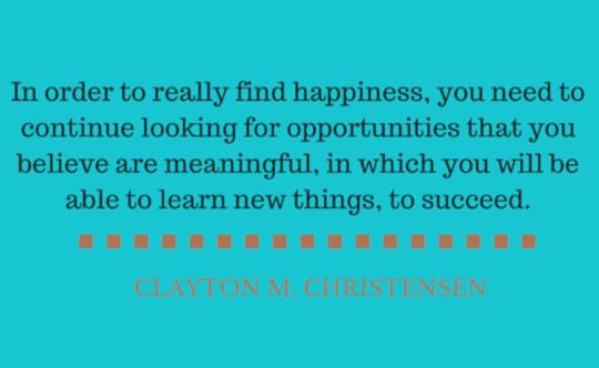 Clayton M. Christensen on Happiness