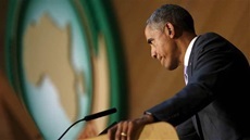 U.S. President Barack Obama delivers remarks at the African Union in Addis Ababa, Ethiopia July 28, 2015.