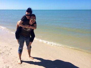 mike and heather florida beach