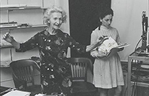Irmgard Bartenieff and Forrestine Paulay reviewing footage. Alan Lomax Collection, American Folklife Center.