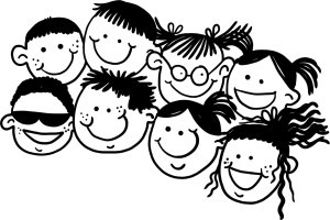Many cartoon faces