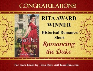 Congratulations RITA Award Winner Historical Romance: Short