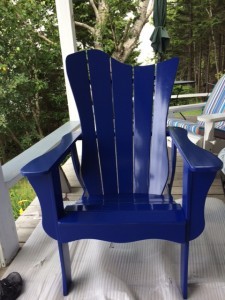 The goofy blue chair I just finished putting together. 