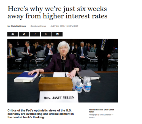 Federal Reserve Janet Yellen will raise interest rates in September Fortune