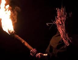 Flaming torch