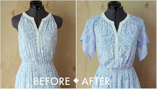 how to add drape sleeves to dress tutorial diy