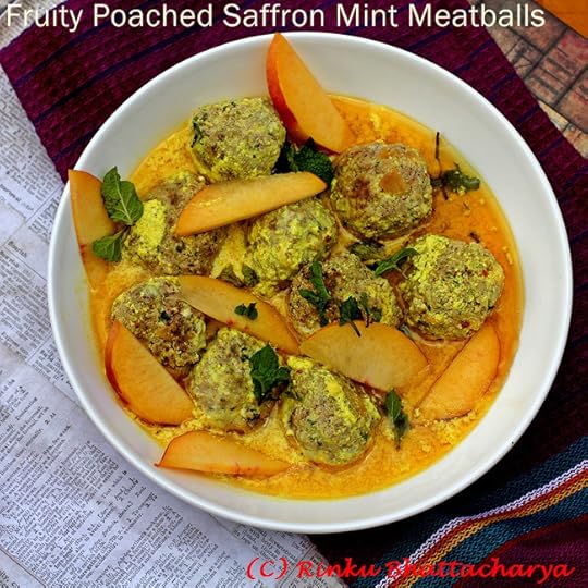 Poached Saffron Yogurt Meatballs
