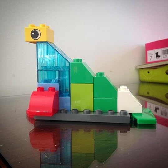 Squawk's back on the Duplo, which means I'm back on the Duplo, which means this is the best dinosaur I could make today.