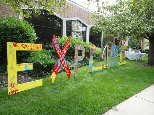 The finished EXPLORE installation at Forest Park Public Library. Photo by Elaine Luther.