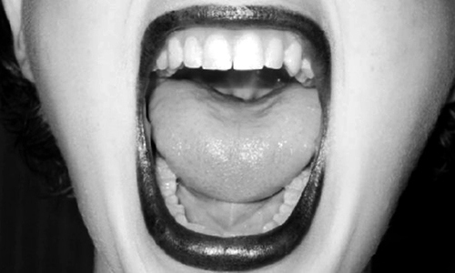 what to say woman big mouth open lipstick communication wasted words