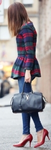 plaid peplum