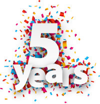 five year anniversary image