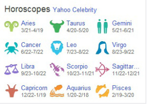 In case you don't know what your sign is (or the sign of the person you're stalking. I'm not here to judge.)