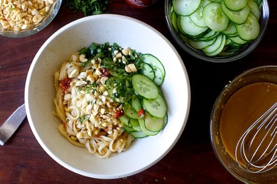 takeout-style sesame noodles with cucumber