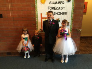 My children minutes before my niece's wedding.