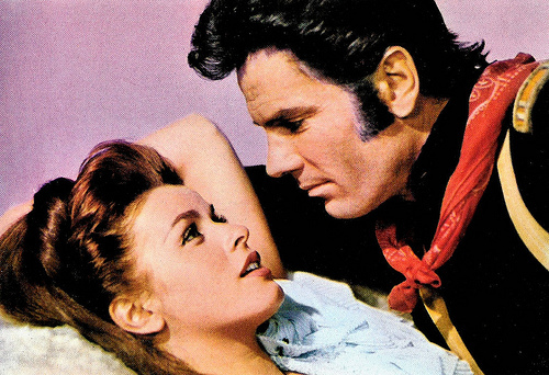 Senta Berger and Tom Tryon in The Glory Guys (1965)