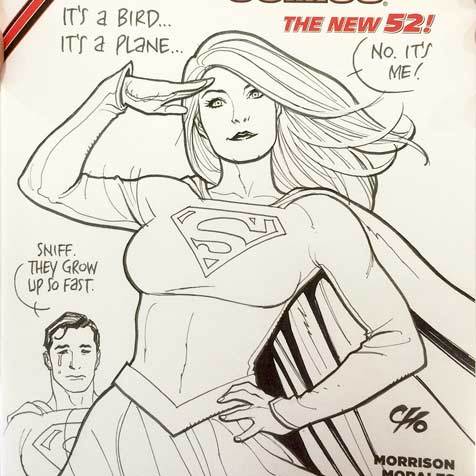 Frank Cho Supergirl sketch cover Boston Comicon