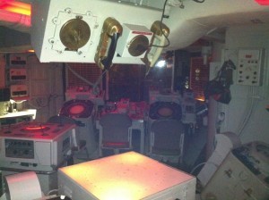 Combat Information Center, USS Joseph P. Kennedy, Jr., Battleship Cove, Fall River, MA, July 2014 (Photo: Sarah Sundin)