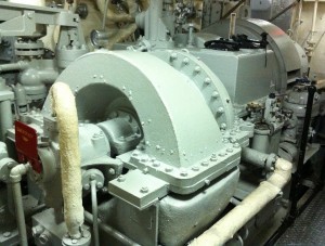 Turbine, USS Joseph P. Kennedy, Jr., Battleship Cove, Fall River, MA, July 2014 (Photo: Sarah Sundin)