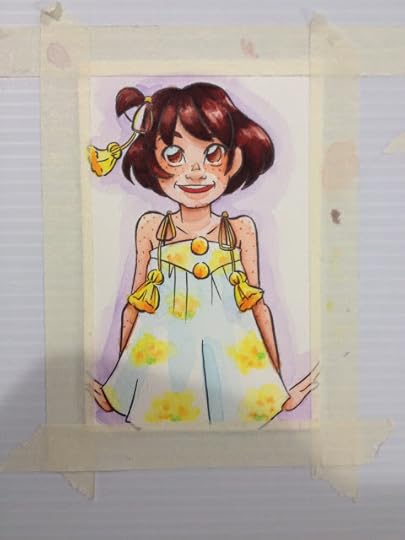docrafts artiste watercolor markers, watercolor markers, testing markers, testing watercolors, testing watercolor markers, 7" Kara, Kara