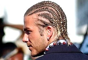 David Beckham corn rows