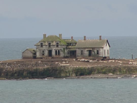 Abandoned lighthouse-keeper's house on Año Nuevo Island in Santa Cruz County, California. The lighthouse tower was demolished in 1976. by Jef Poskanzer