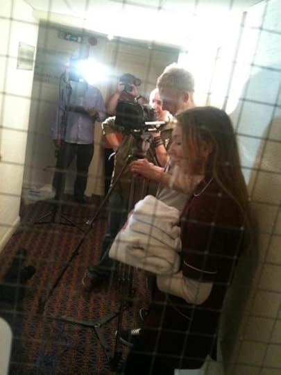 Director Troy Dennison with DOP Ben Thompson preparing to film Nici Preston (Radka) in a scene from story # Ted & Mary.