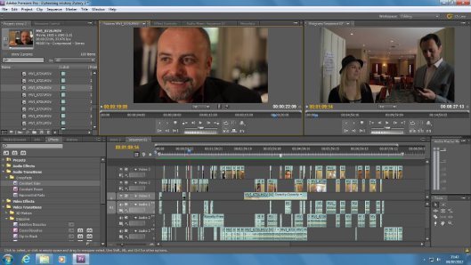 Once filming is copleted the long and arduous process of editing takes place.