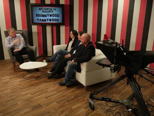 Rebecca Harris-Smith, Roger David Francis and Troy Dennison being interviewed by Carl Jones for Bigcentre TV.