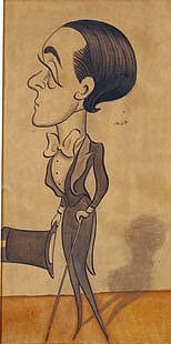 Max Beerbohm, self-caricature, c.1897.
