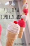 DIY Yarn Ice Cream Garland via The Happy Family