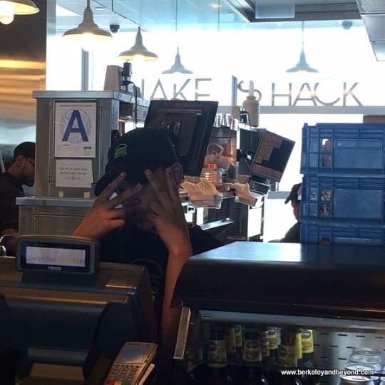 order counter at Shake Shack in Delta terminal at JFK