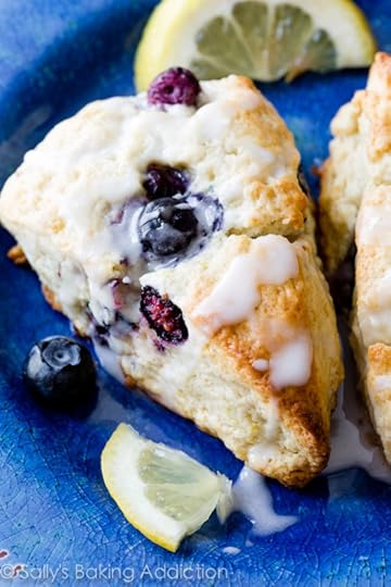 My go-to scone recipe! Glazed Lemon Blueberry Scones on sallysbakingaddiction.com