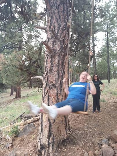 Me attempting to swing....My face though