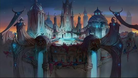 Concept art for the Suramar City raid in World of Warcraft: Legion.