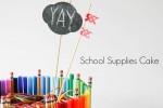 School Supplies Cake Header
