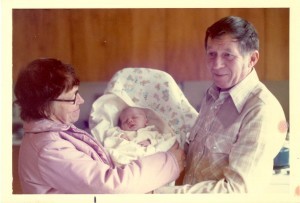 My parents with their first granddaughter Sara Beth