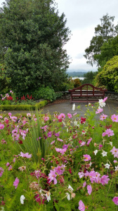 View of Lake Windermere from the garden of Brockhole Visitor Centre